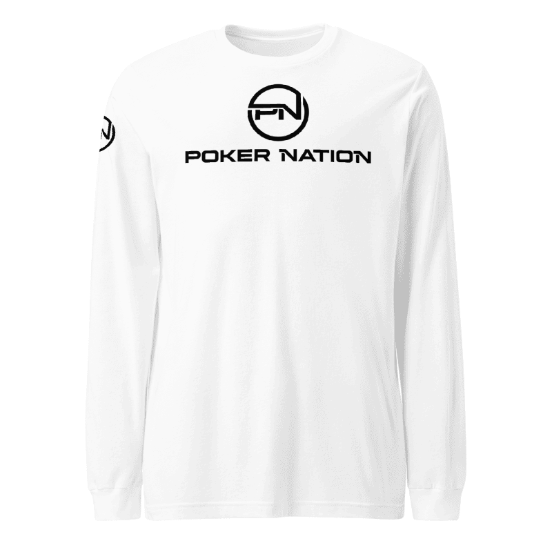 Thumbnail: - WHITE POKER NATION UNISEX LONG SLEEVE SHIRT -