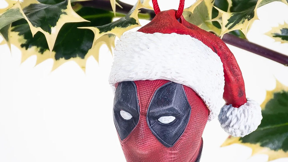 3D printed Deadpool Christmas tree decor