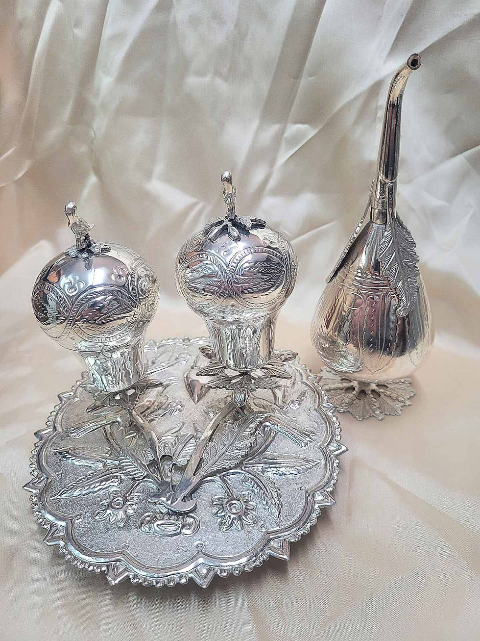 Thumbnail: Cyprus Greek Orthodox Wedding Silverware - Κυπριακά Καπνιστομέρρεχα