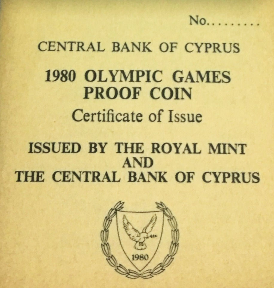 Μικρογραφία: CYPRUS 1980 SILVER PROOF 500 MILS COIN MOSCOW OLYMPIC GAMES
