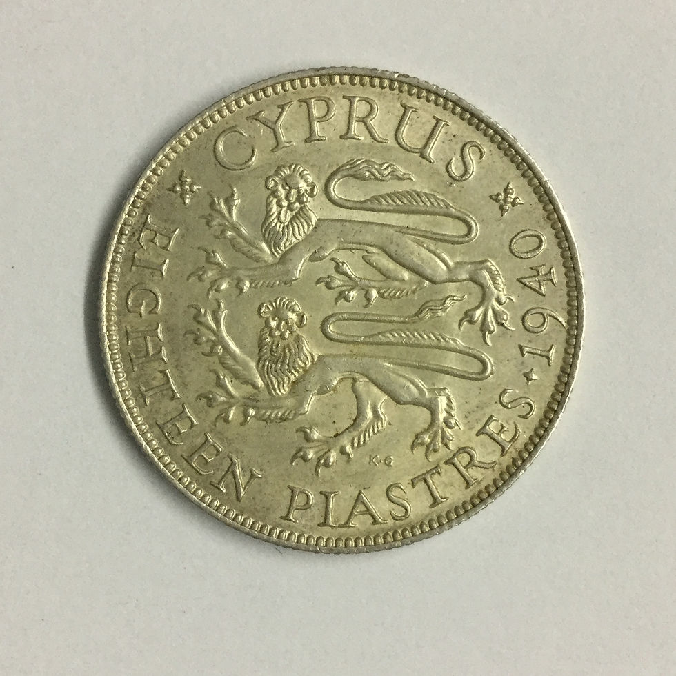 Μικρογραφία: 18 Piastres 1940 - George VI - CYPRUS