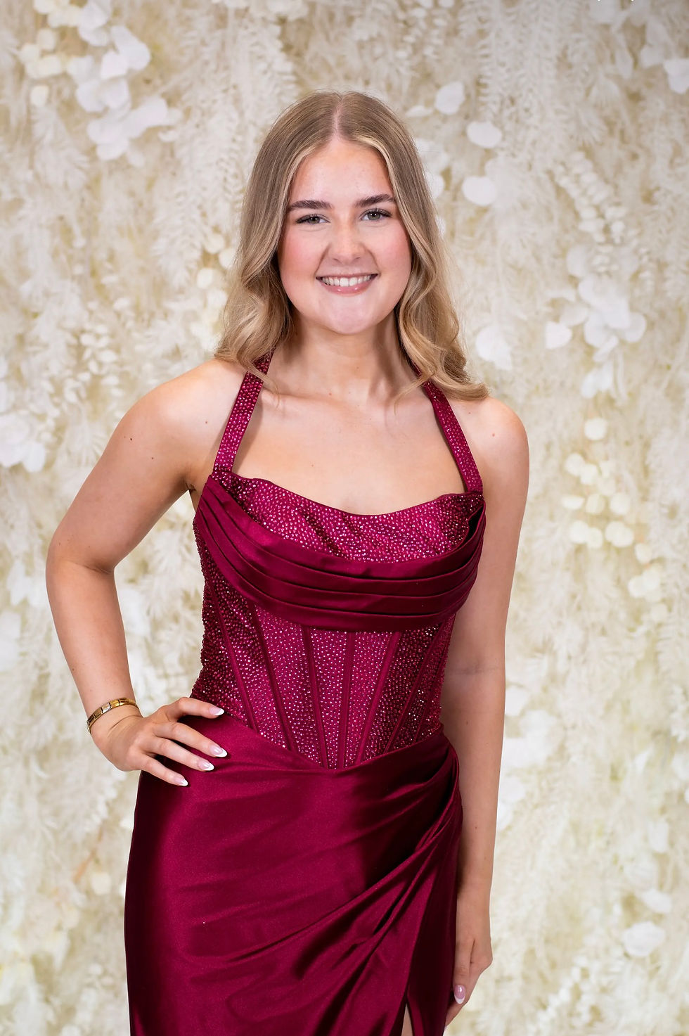 Miniaturbild: Berry halter neck dress