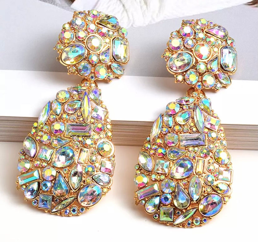 Stunning AB stone earrings