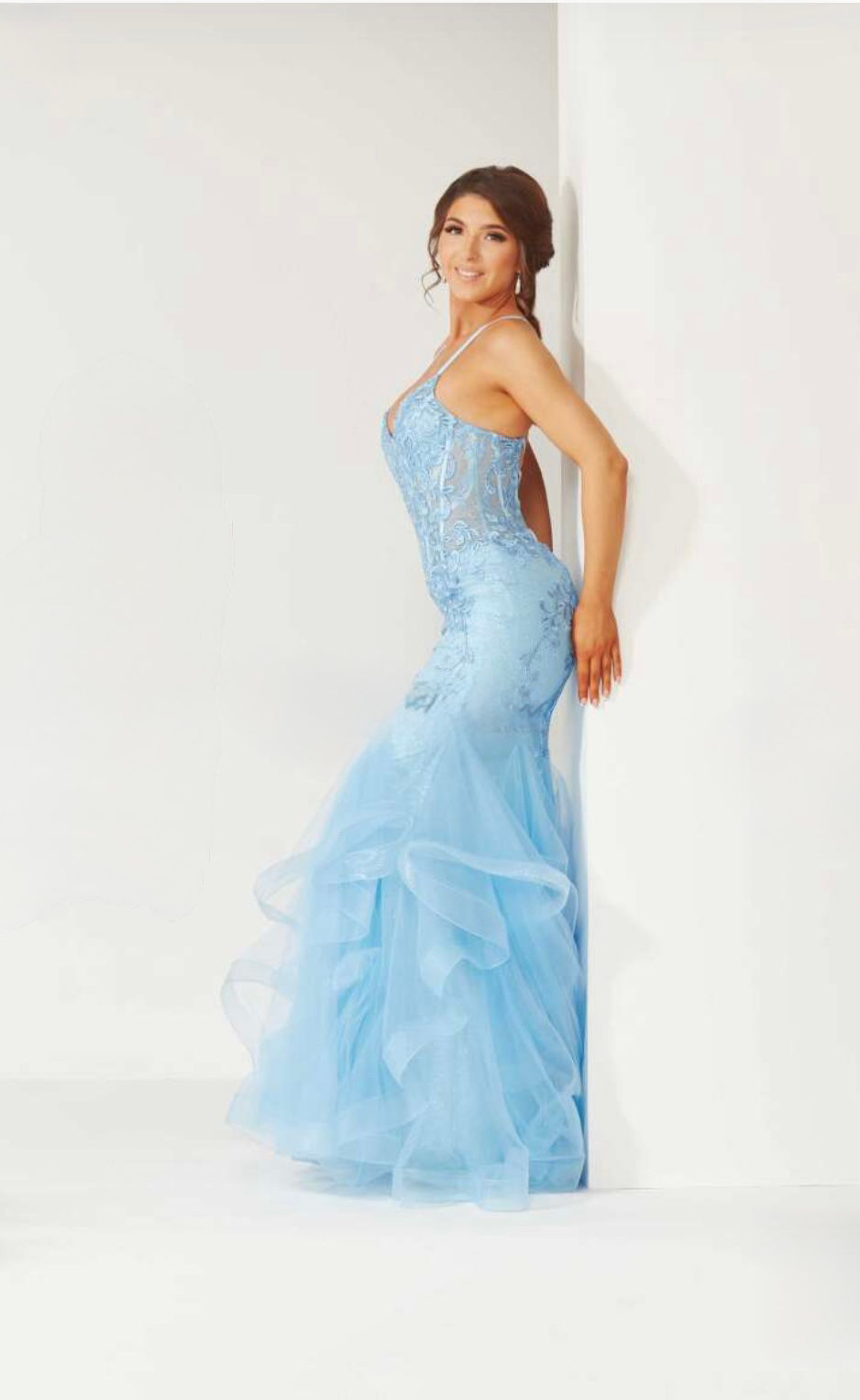 Miniature : Ice blue fishtail dress