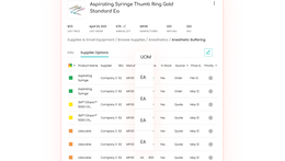 Search, Filter and UoM