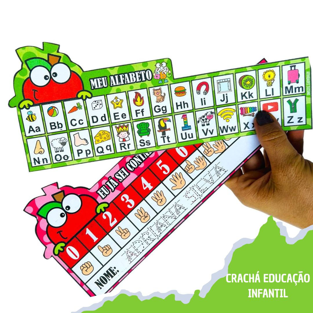 Crachás De Mesa Educativos – Aprendendo Com Alegria