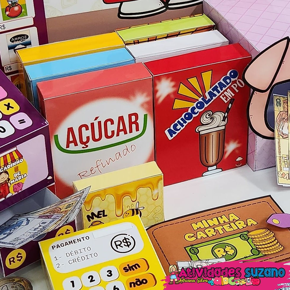 Mini Mercado – 21 Caixinhas de Produtos para Trabalhar Educação Financeira