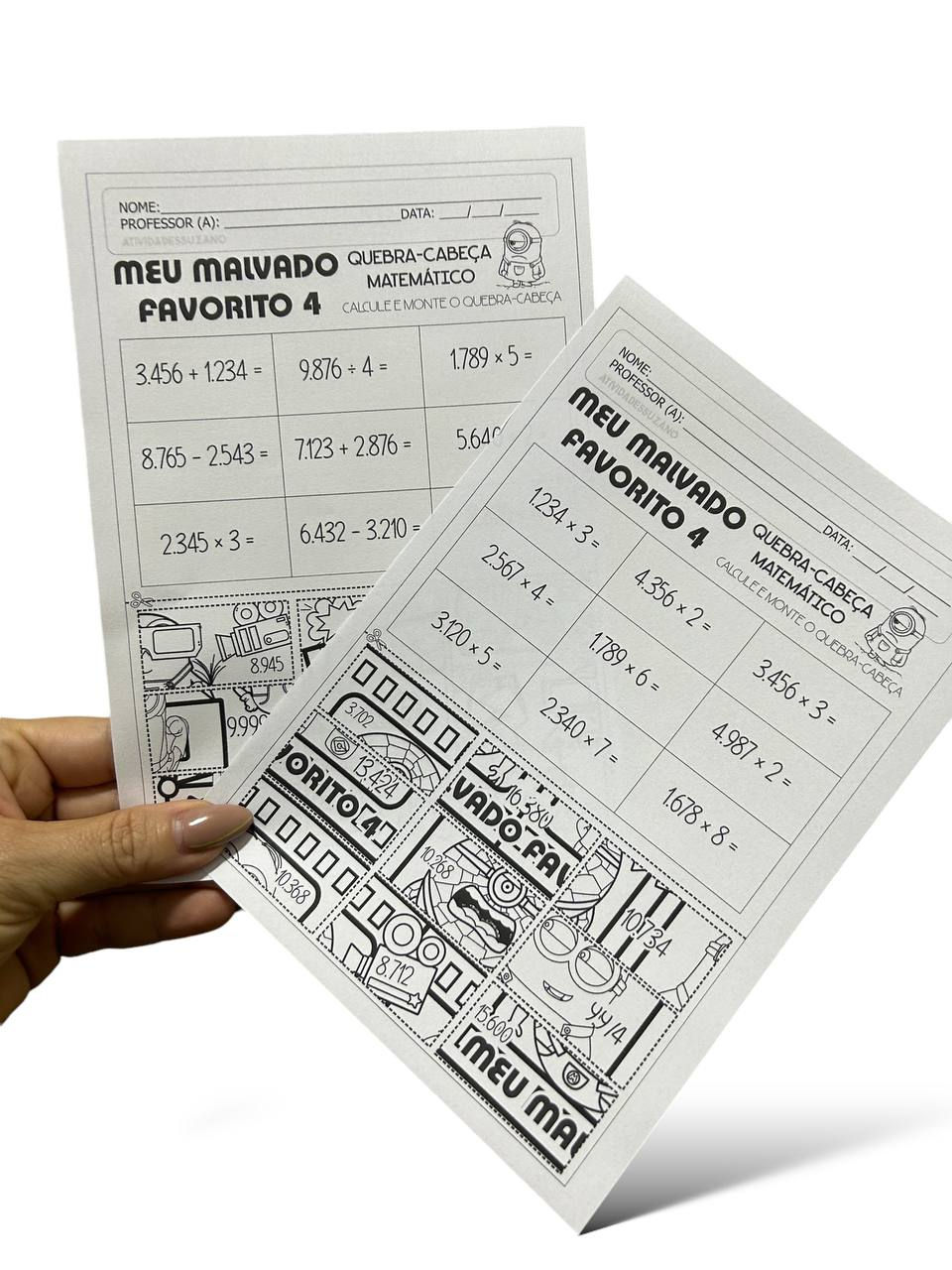 Miniatura: Quebra-Cabeça Matemático – Tema: “Meu Malvado Favorito 4”