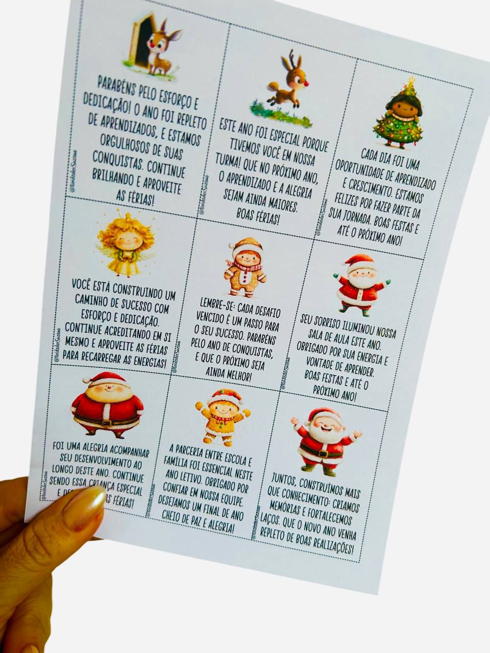 Miniatura: Recadinhos Natalinos para o Boletim Escolar