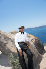 Luxury cliffside wedding in Santorini Greece