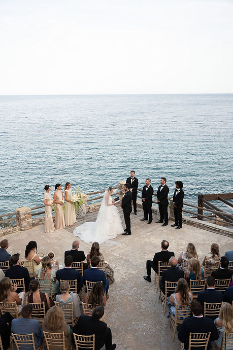 Lazarou Beach wedding ceremony in Sifnos overlooking the sea