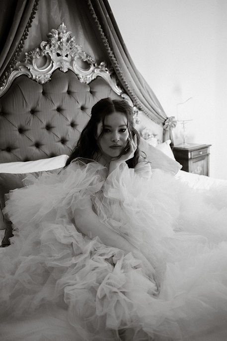 Romantic bride moment in Tuscany captured by Moments To Keep by Anastasia Rassia, blending film and digital