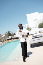 Editorial wedding moments at Rocabella Santorini