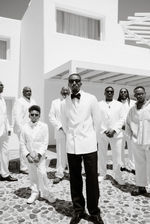 Elegant destination wedding celebration in Santorini