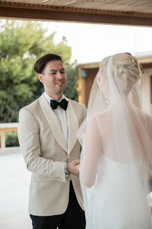 Emotional ceremony moment captured at Island Resort Athens Riviera by Anastasia Rassia