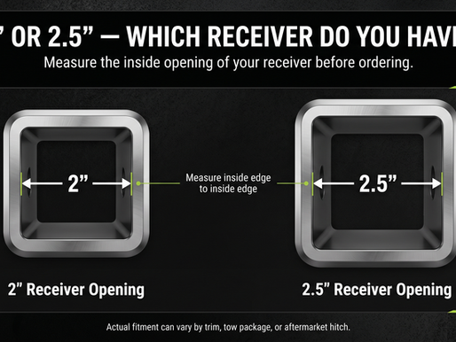 How to Measure Your Hitch Receiver Size: 2", 2.5", or 3"?