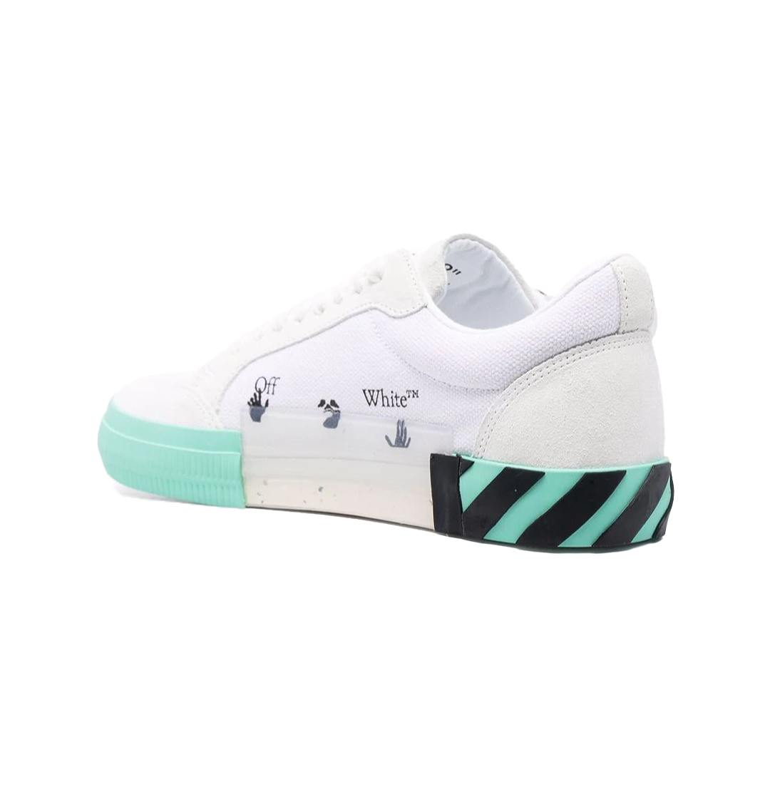 off white vulc low white green