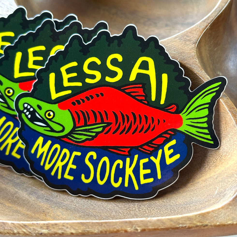 Thumbnail: Less AI More Sockeye Vinyl Sticker