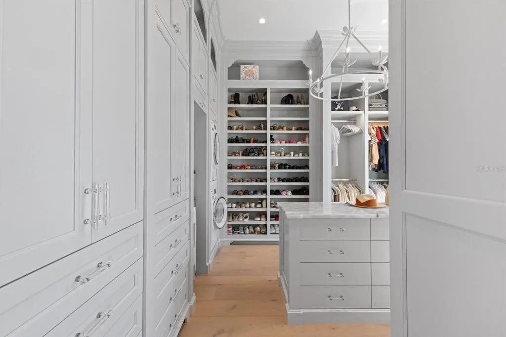 Elegant architectural details and coastal design elements throughout the home