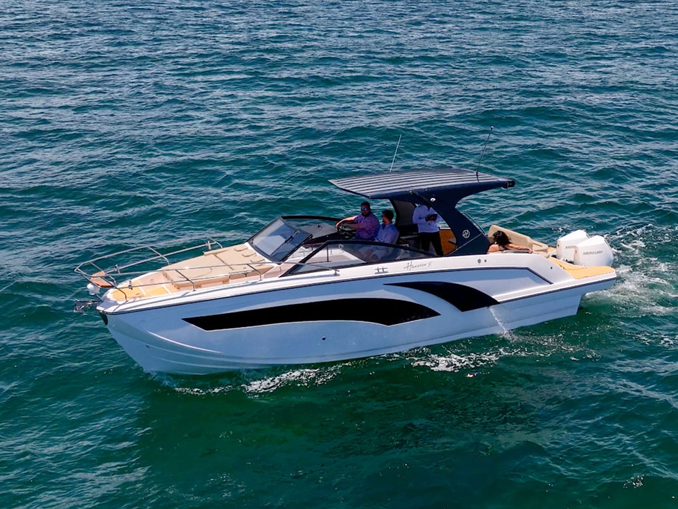 Thumbnail: 2026 Hanover Yachts 347 with Outboards For Sale in Tampa