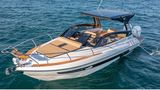 Thumbnail: 2026 Hanover 305 White on Black Premium Outboards For Sale Tampa Bay Florida