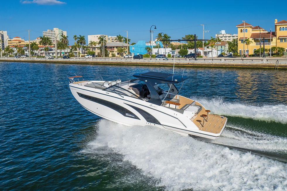 Thumbnail: 2025 Hanover Yachts 377 with Outboards For Sale | Tampa, Florida