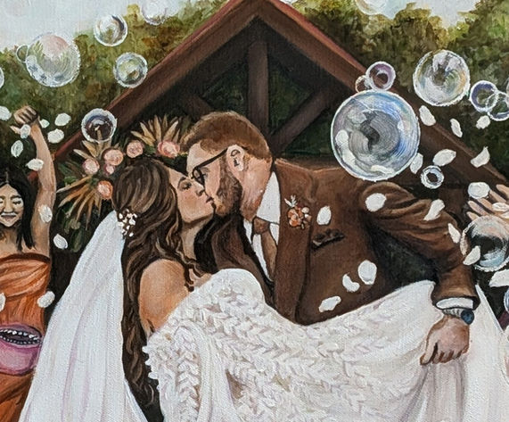 Philadelphia Live wedding painter- Normandy Farm Hotel Painting