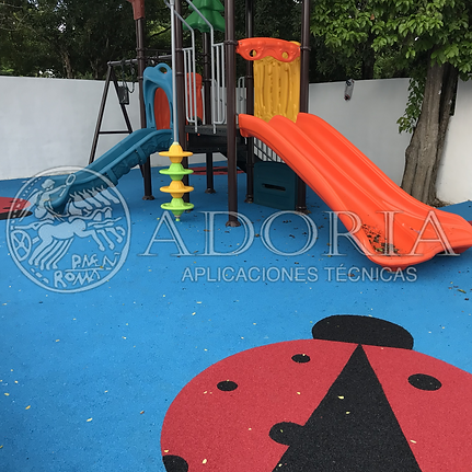 Piso de caucho reciclado amortiguante para parques infantiles en México, Monterrey, Guadalajara, Puebla, Mérida y todo México