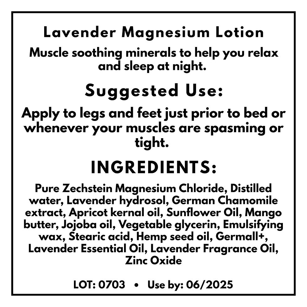 Thumbnail: Back view of Lavender Magnesium Body Butter