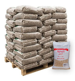 Premium Wood Pellets on a Pallet