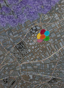 aerial view of urban city