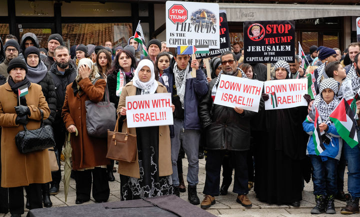 Avrupa'nın Kudüsü Saraybosna'dan Filistin'e Destek Mitingi