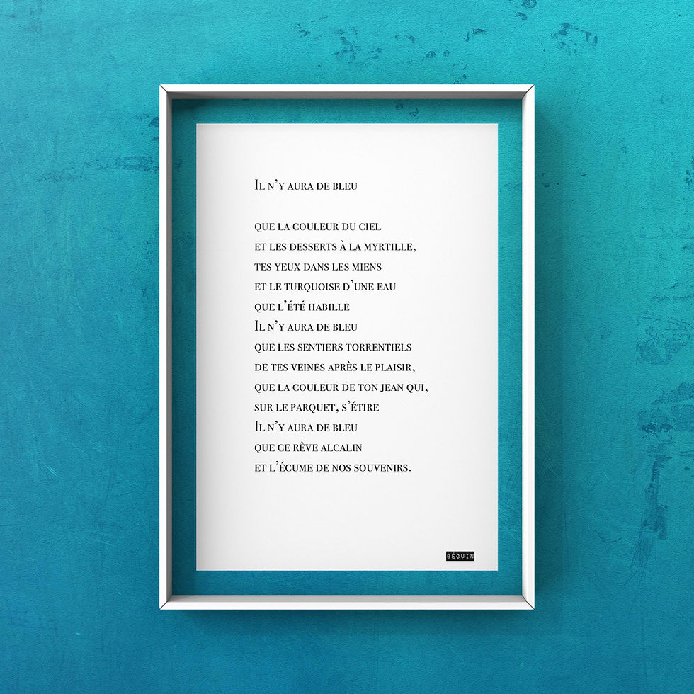 Thumbnail: poster avec un poème long  d'amour écrit noir sur blanc