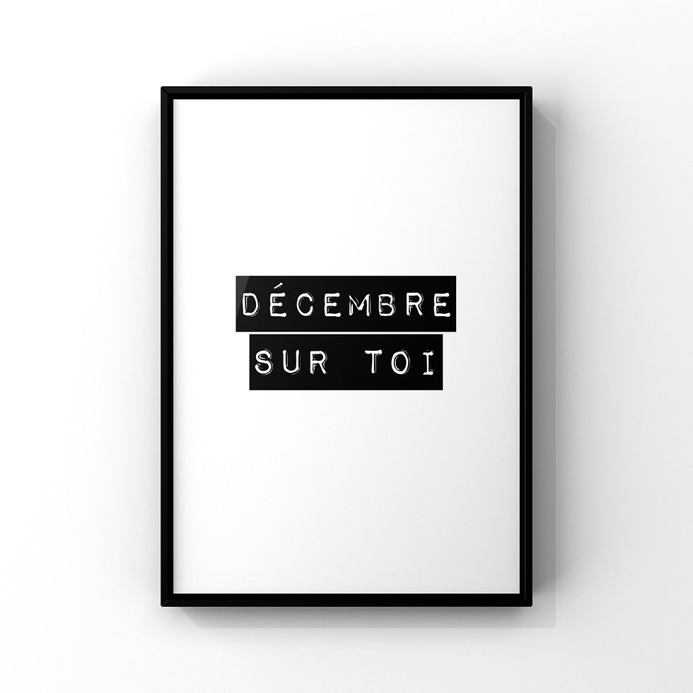 Miniature : Affiche A4 avec un poème sur les mois de l'année écrit noir sur blanc