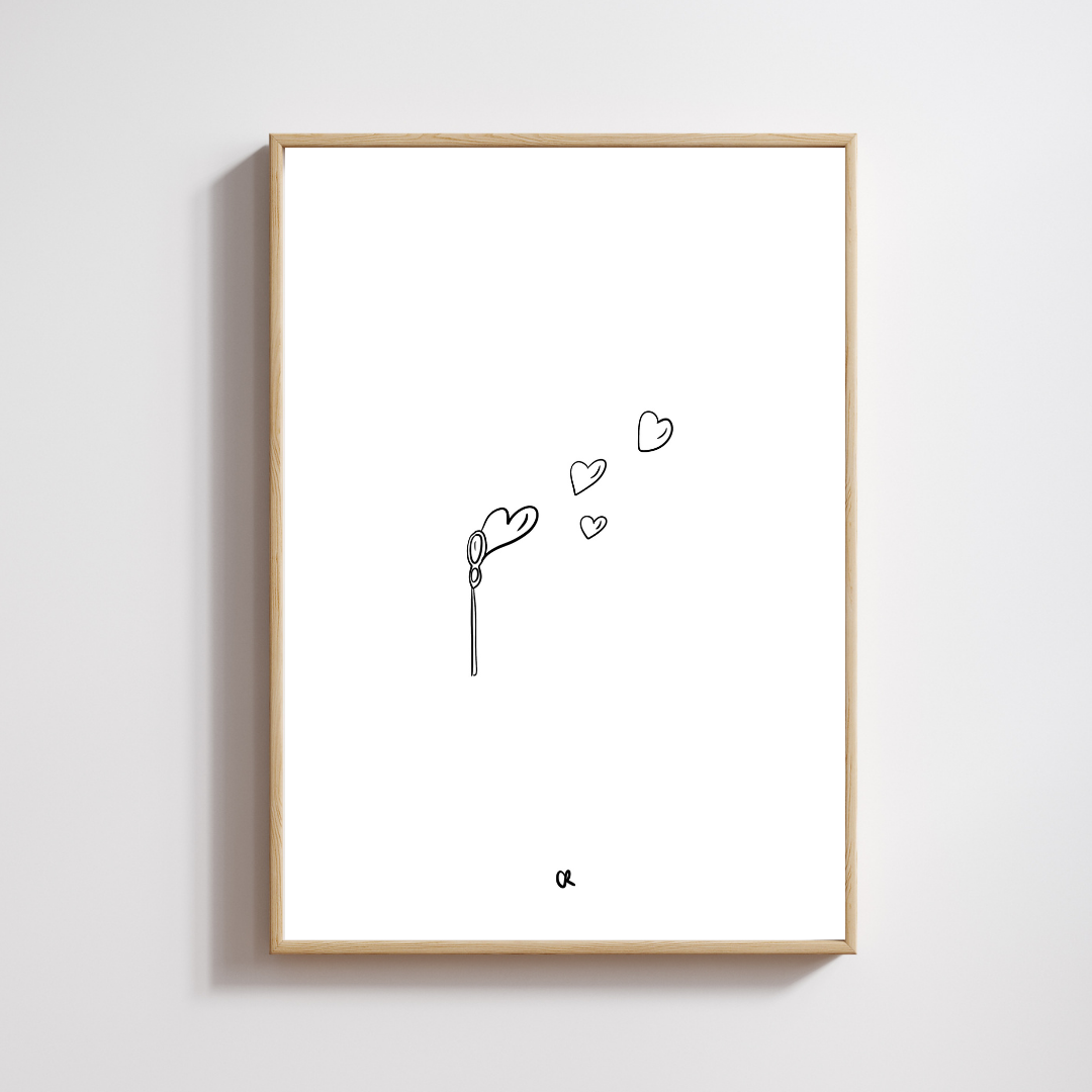 Illustration A5 "L'amour dans l'air"