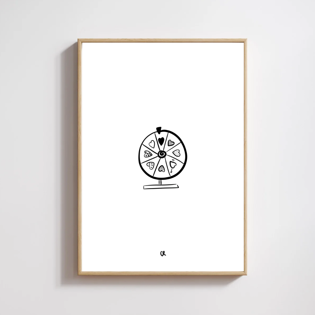Illustration A5 "Roue de la fortu-m’aimes »