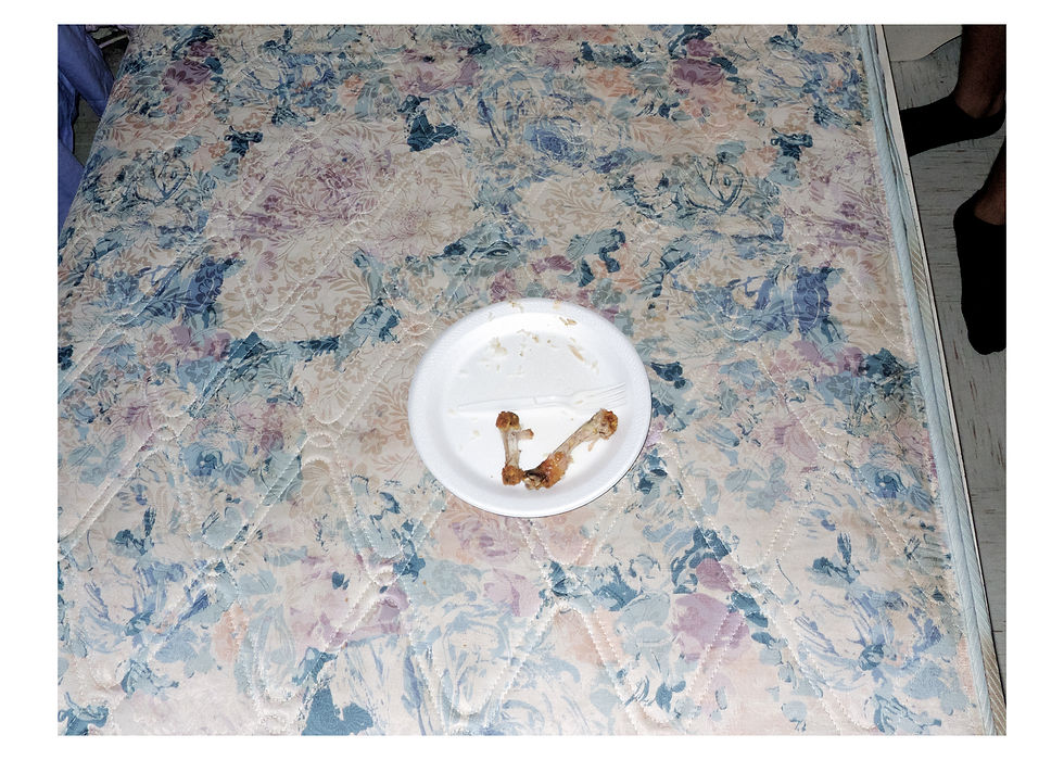 "CHICKEN MATTRESS" PRINT