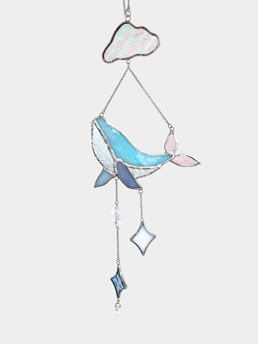 Whimsical whale sun catcher