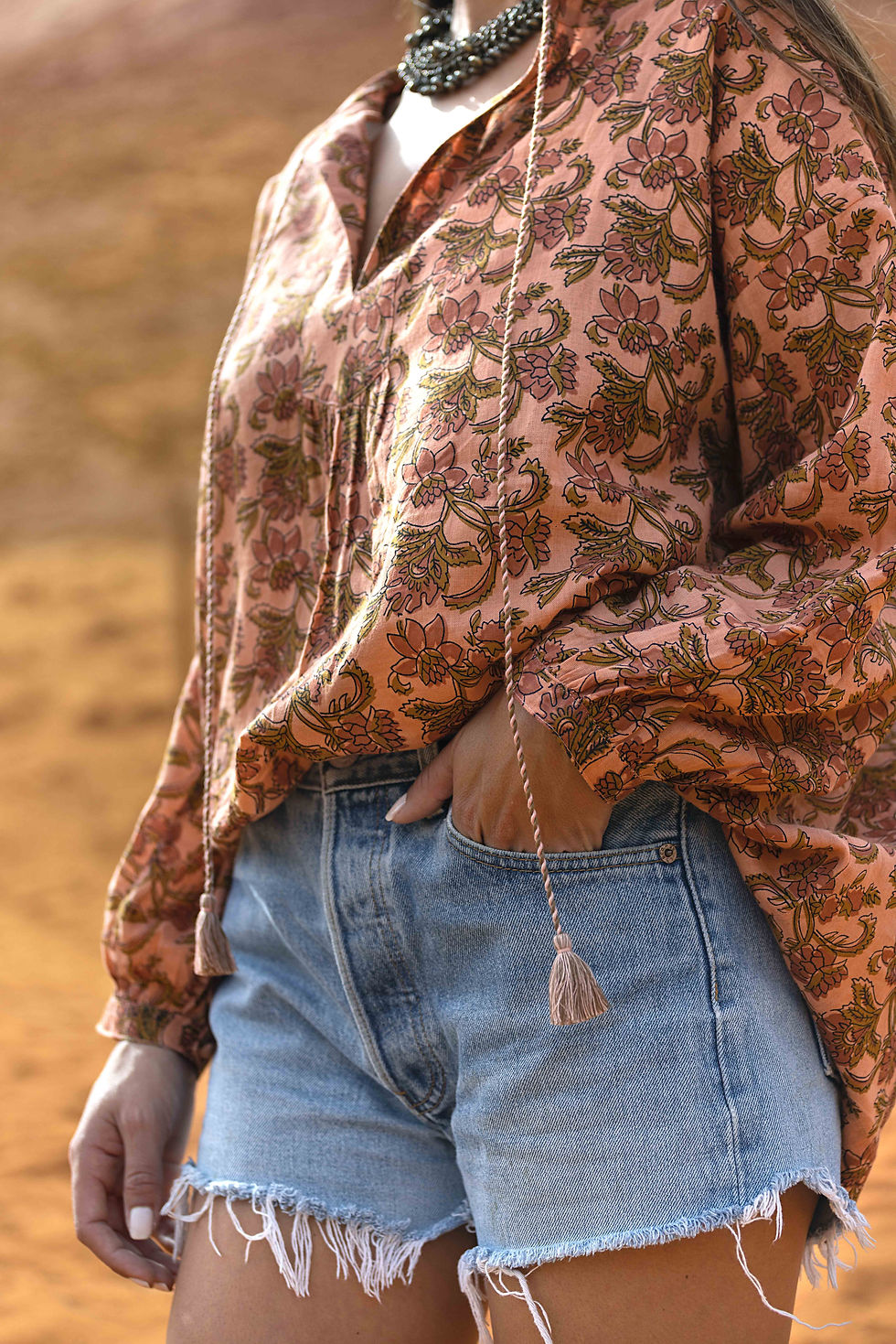 Miniature : BLOUSE RISHIKESH INDIAN PRINT
