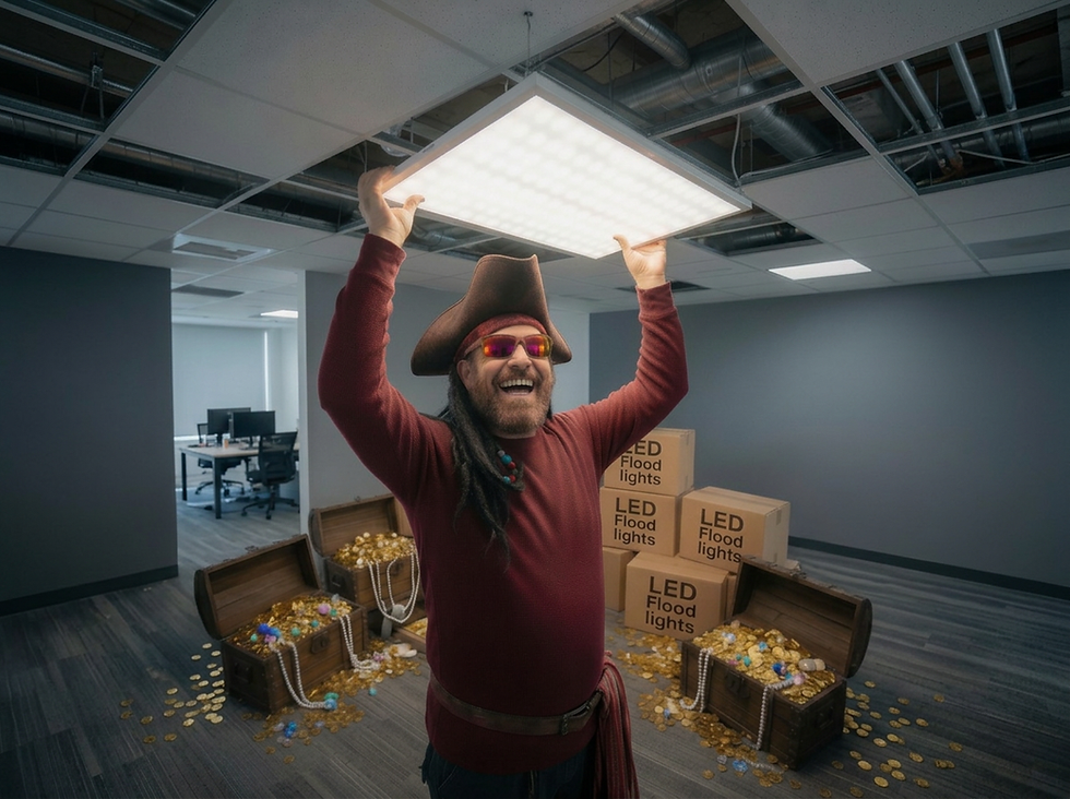 LED Pirate installing LED panel light fixtures