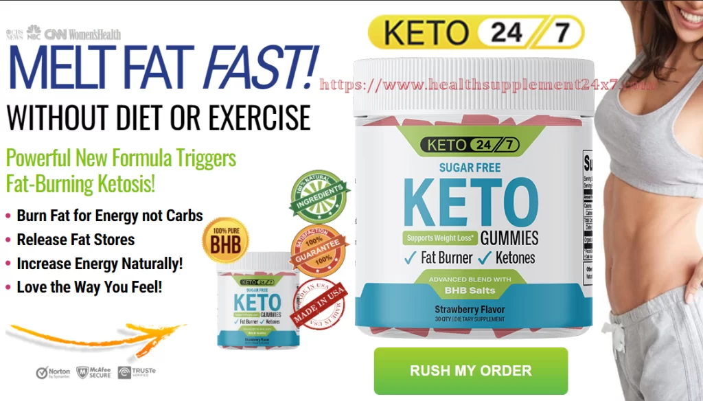 Keto 24/7 BHB Gummies Sugar Free Candy Transform Your Body in JUST 30 DAYS Without Following CaIngredients content media
