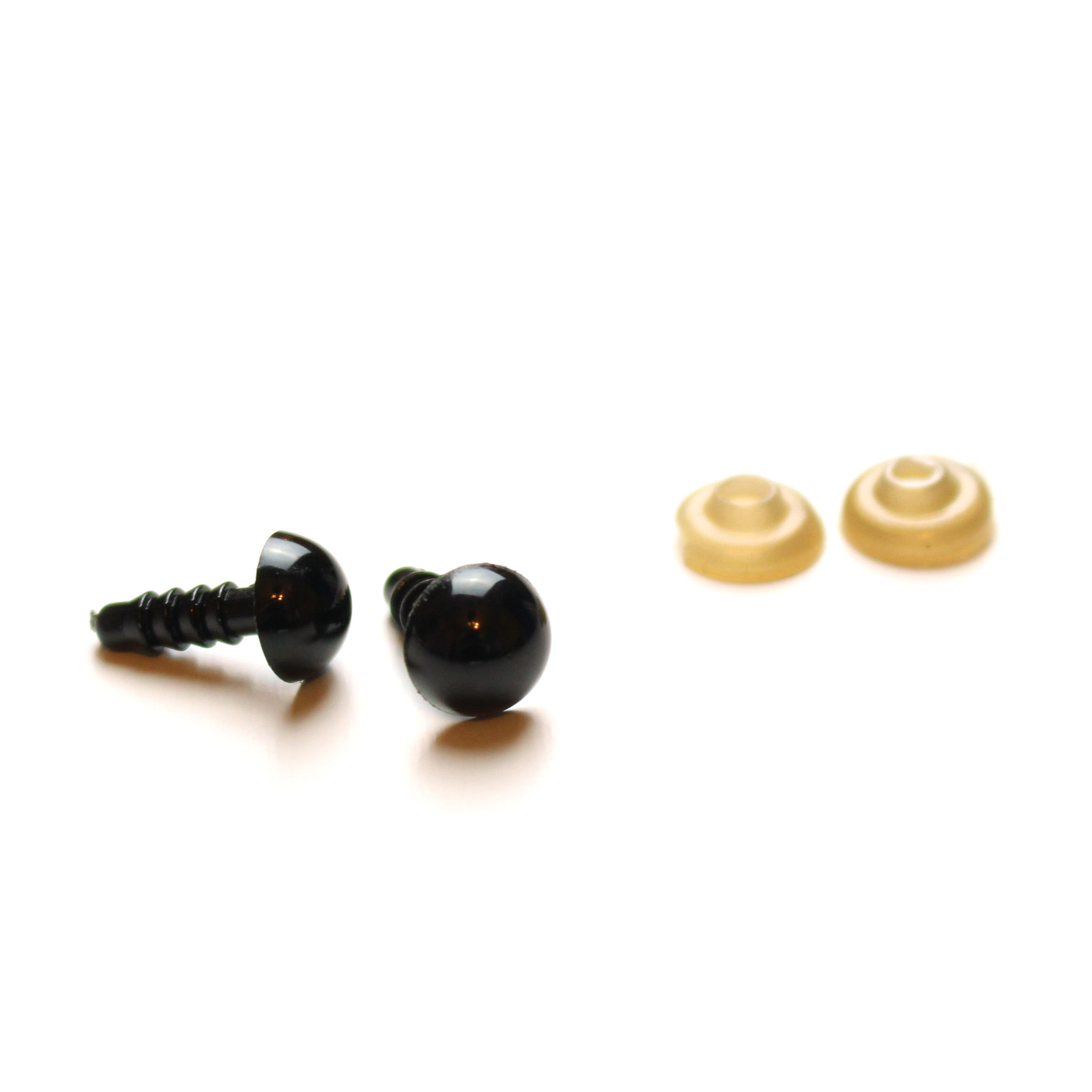 Sicherheitsaugen Schwarz | 14mm - 2er Set