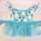 Thumbnail: Snowmen Turquoise Dog Coat Tutu Dress,