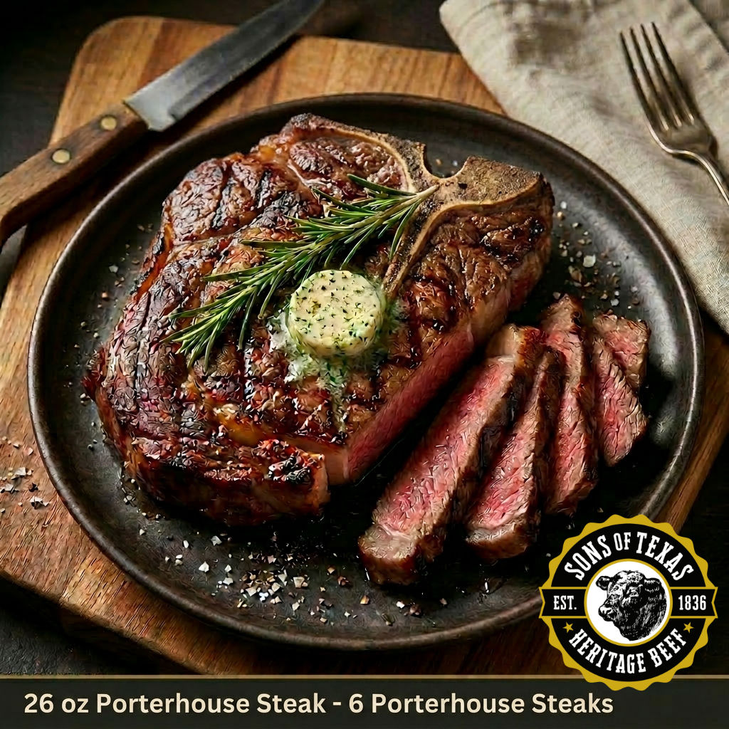 26 oz Porterhouse Steaks  - QTY in case 6