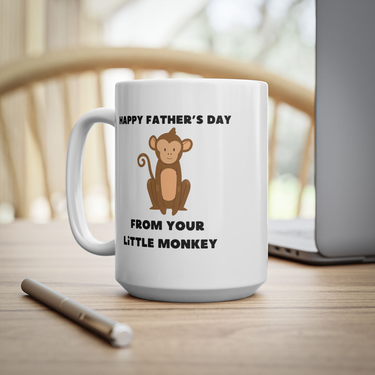Have Father's Day Love Your Little Monkey Mug Coffee Cup, 11oz, 15oz  