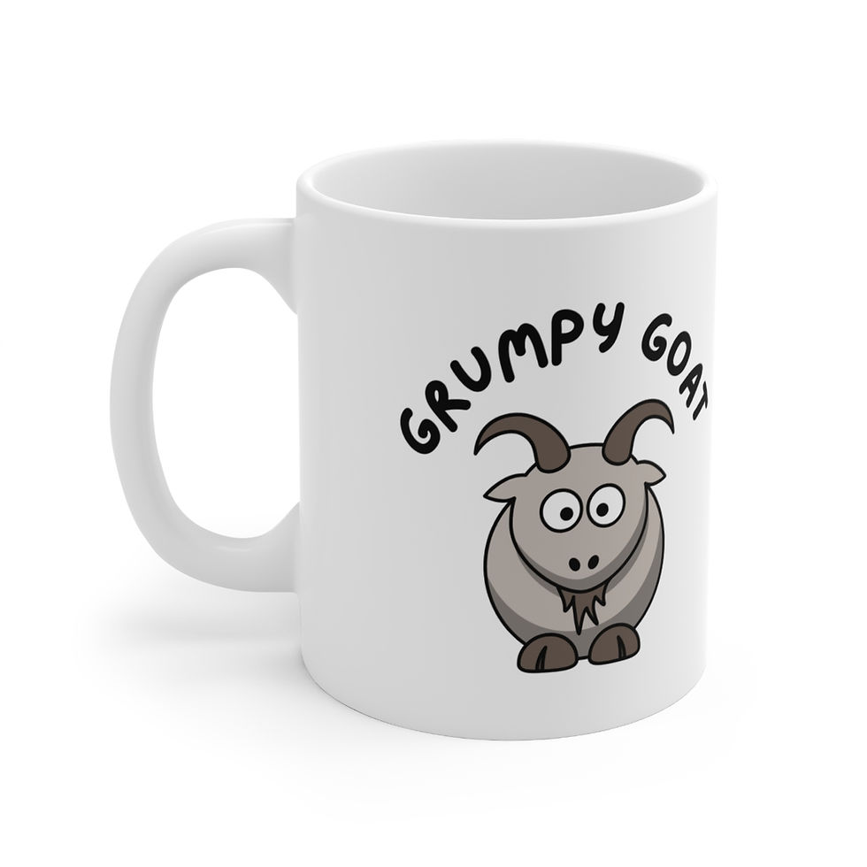 Thumbnail: Grumpy Goat Mug, Coffee Cup, 11oz, 15oz