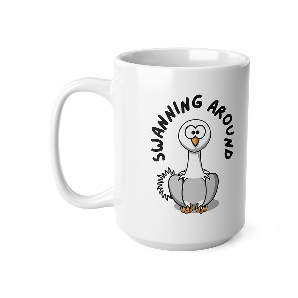 Thumbnail: Swanning Around Mug, Coffee Cup, 11oz, 15oz