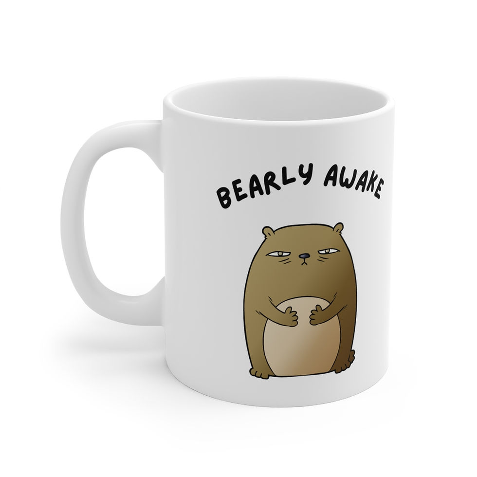 Thumbnail: Bearly Awake Mug, Coffee Cup, 11oz, 15oz