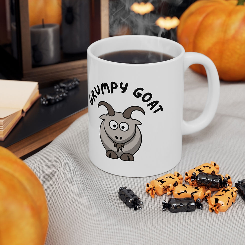 Thumbnail: Grumpy Goat Mug, Coffee Cup, 11oz, 15oz