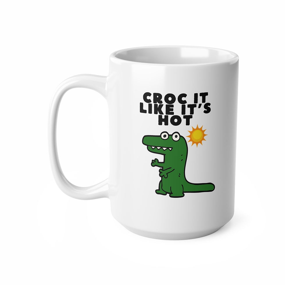 Thumbnail: Croc It Like It's Hot Mug, Coffee Cup, 11oz, 15oz, (Gift)